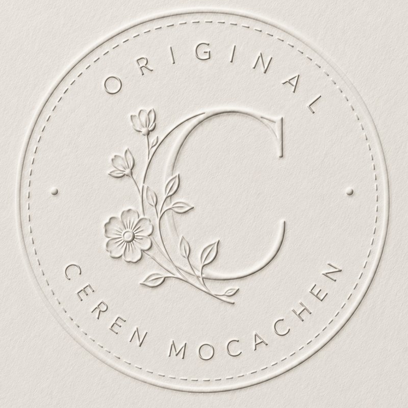 Ceren Mocachen Original damgası, kâğıda kabartma
