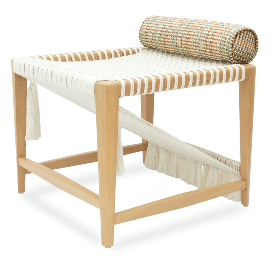 Tabouret Z, doğal ahşap